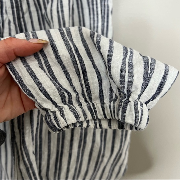 AERIE tie front Strip jumpsuit - Picture 6 of 10